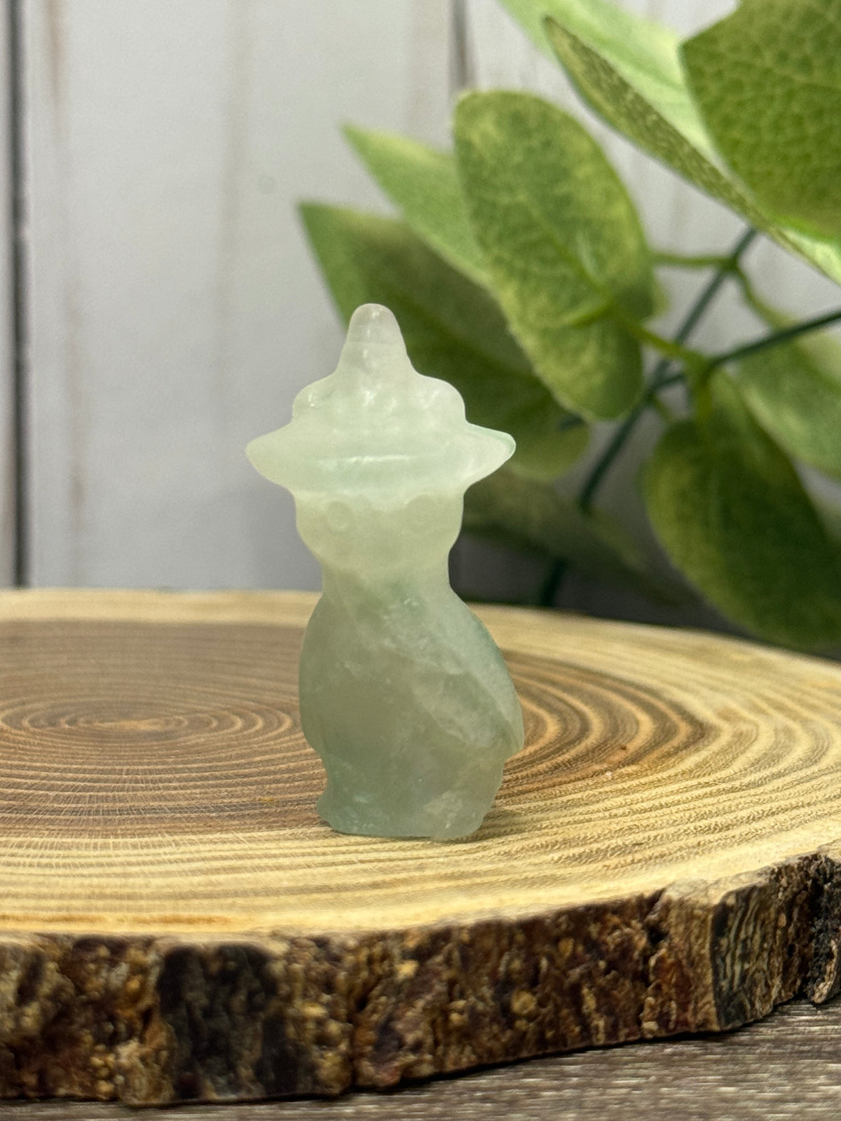 Crystal Cats with Hats Carvings