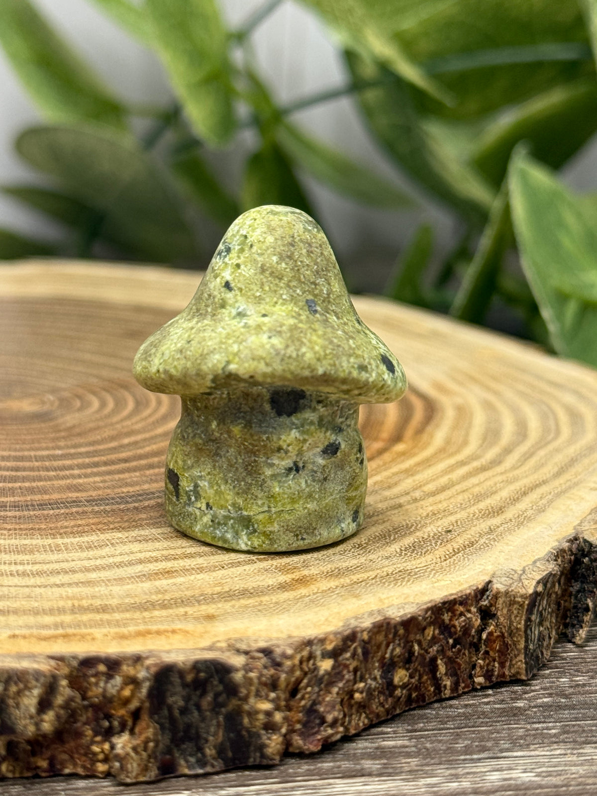 Crystal Ghost Carving With Mushroom Hat