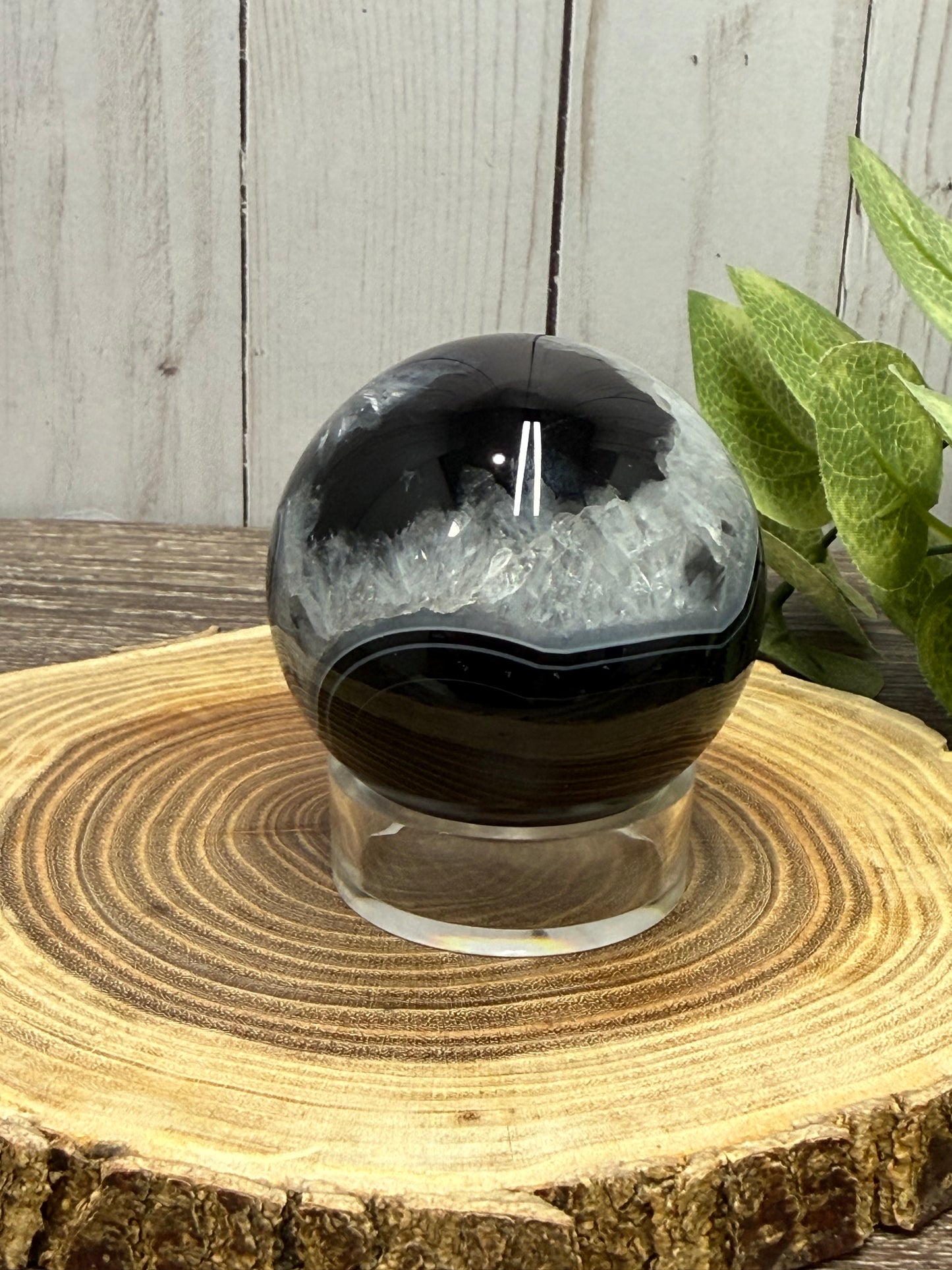 Black Agate Sphere