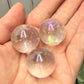Aura Coated Clear Quartz  Mini Sphere