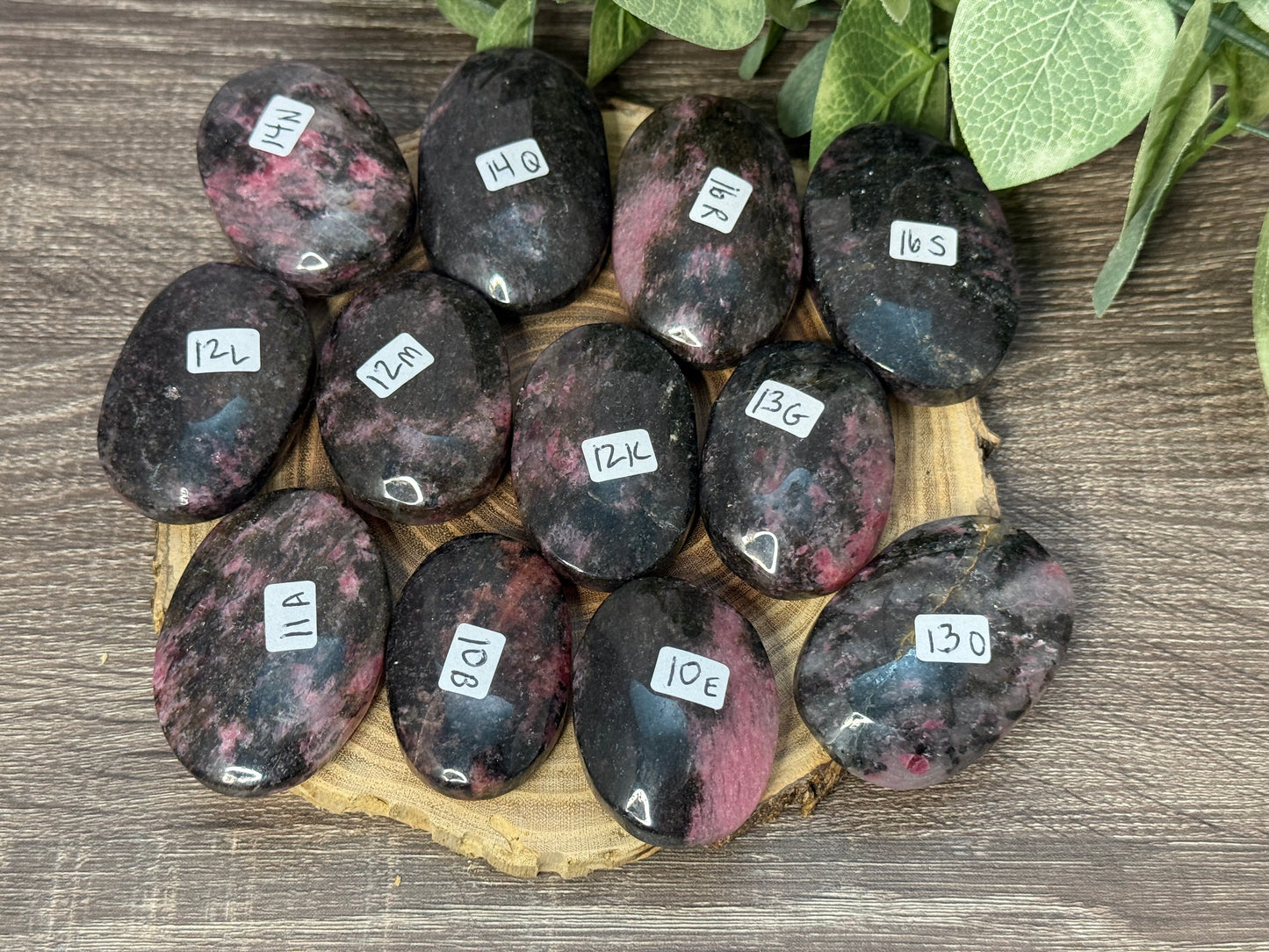 Rhodonite Palm Stone