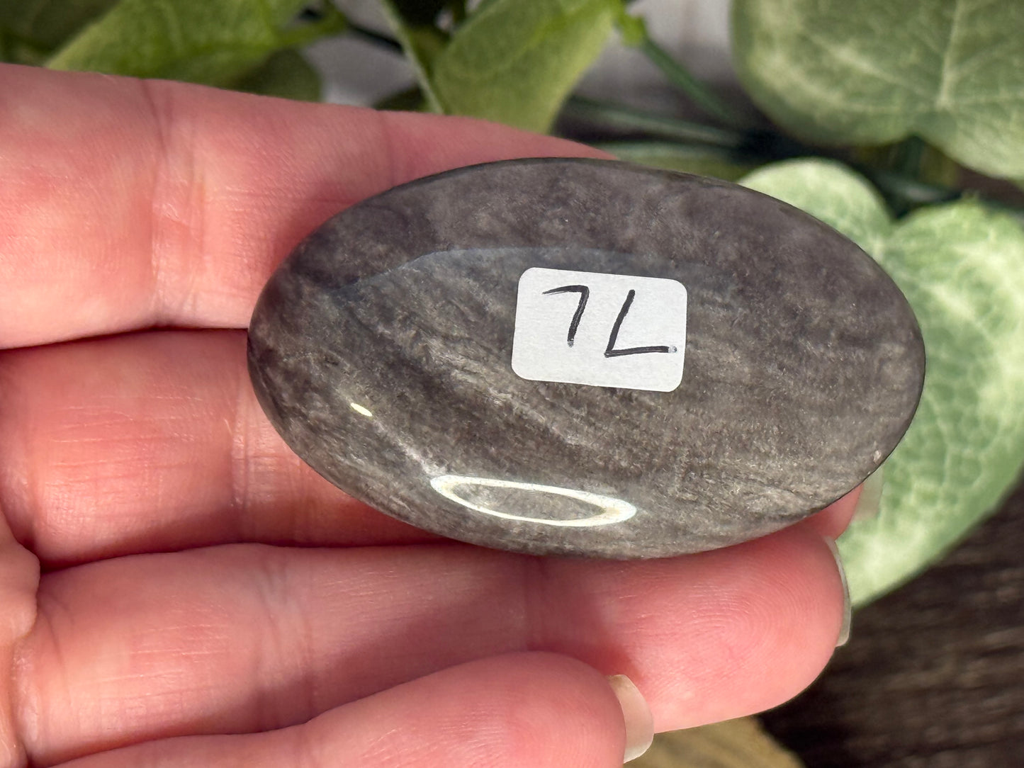 Obsidian - Silver Sheen Palm Stones