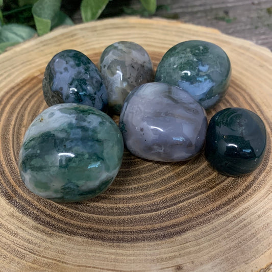 Moss Agate Tumbles