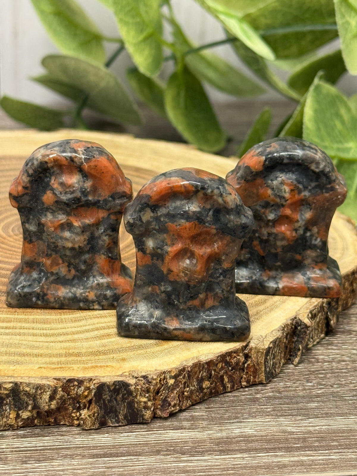 Tombstones / Head Stones with a Skull Engraved - Halloween Carving
