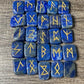 Lapis Lazuli Gemstone Rune Engraved Elder Futhark Lettering - Set 2