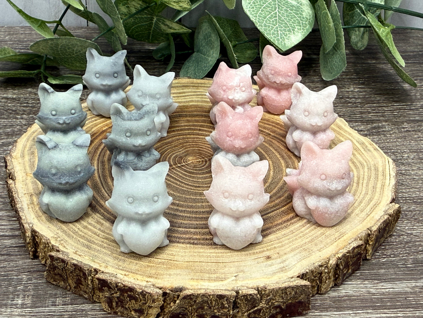 Small Nine Tailed Fox Carvings