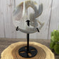 Fairy and Moon Carving on Stand - Druzy Agate