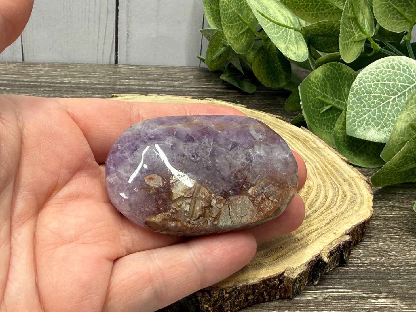 Amethyst and Agate Palm Stones