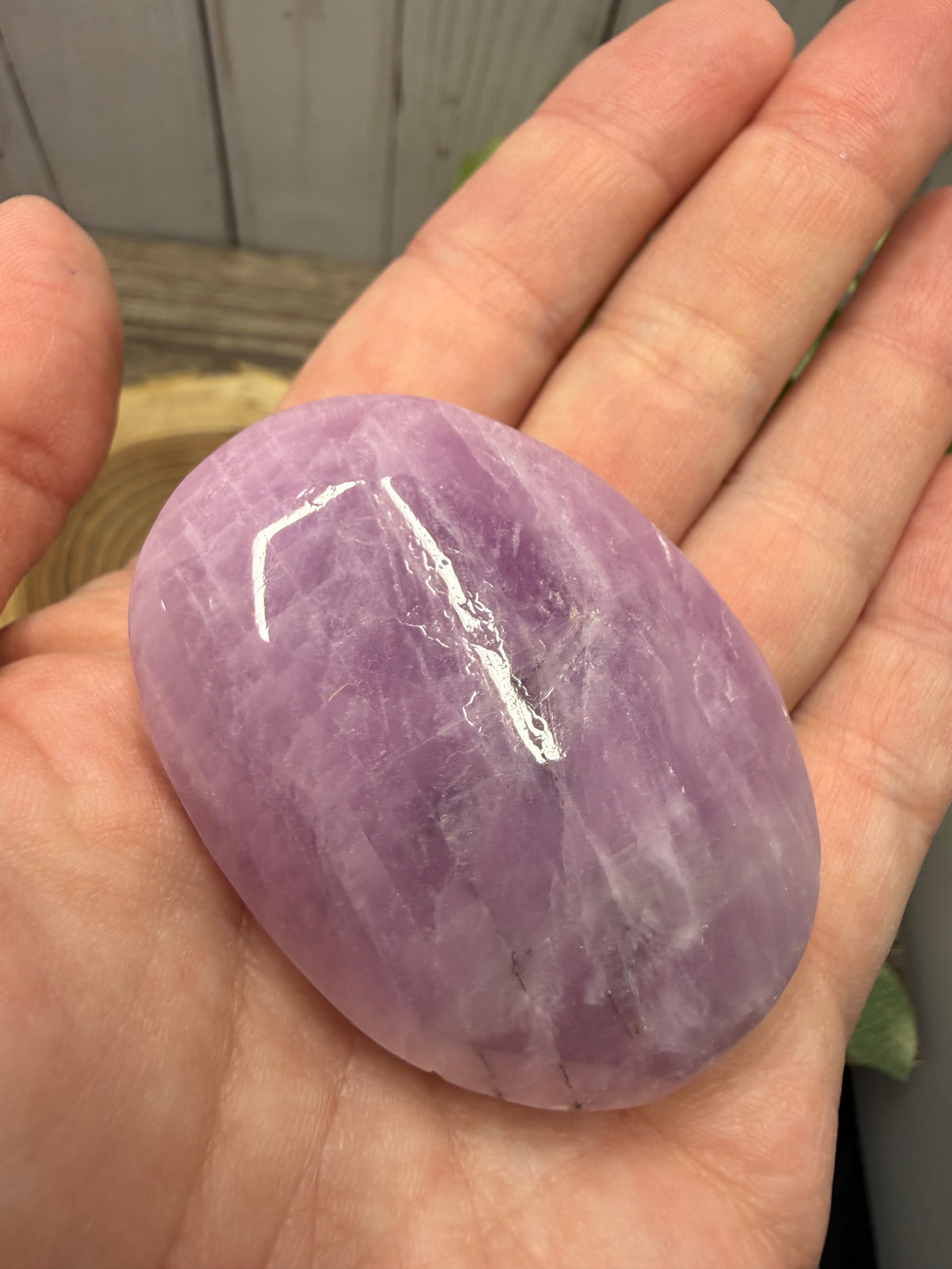 Kunzite Palm Stones