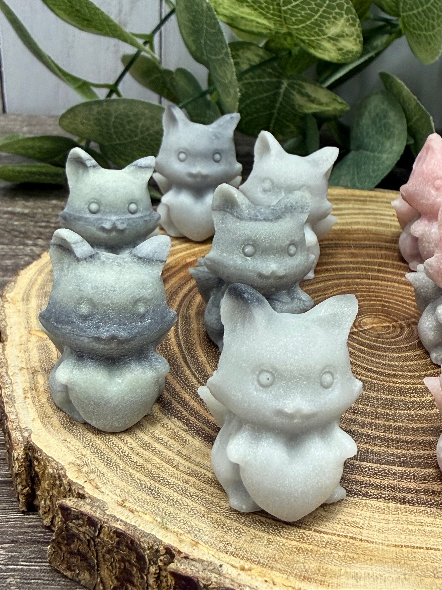 Small Nine Tailed Fox Carvings
