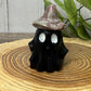 Obsidian Ghost Carving with Different Crystal Hats