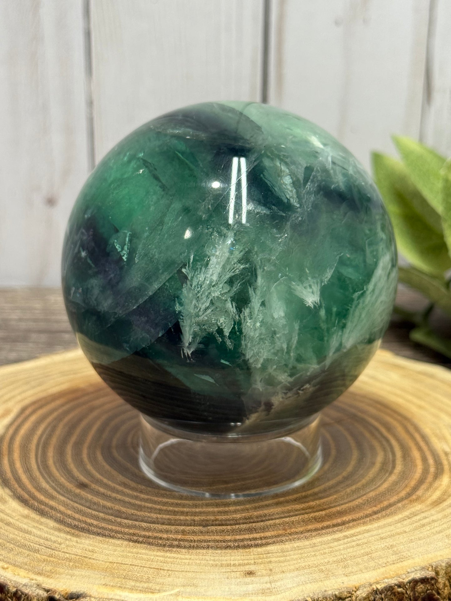 Snowflake Fluorite Sphere