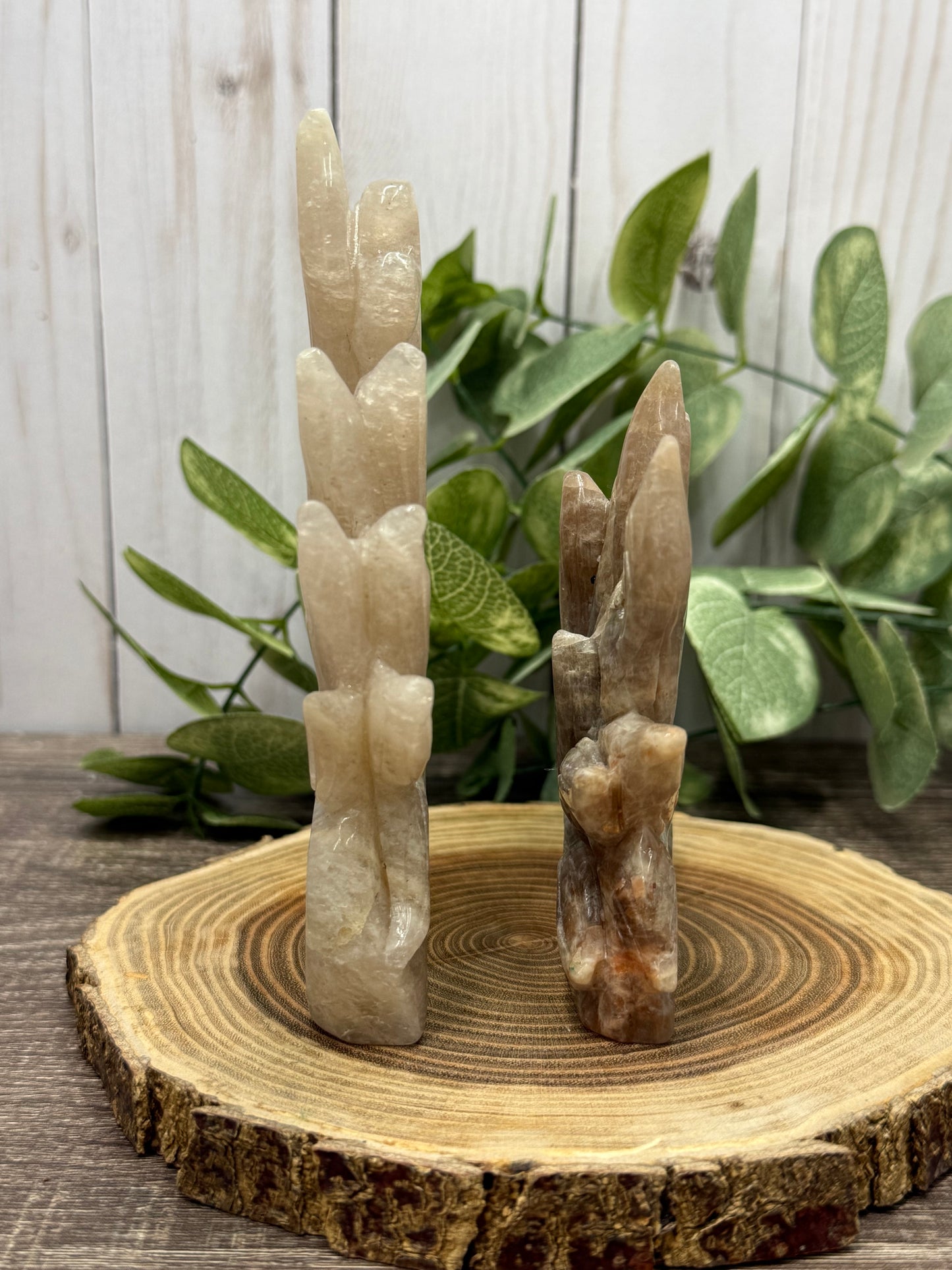 Nine Tailed Fox - Grey Moonstone