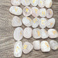 Rose Quartz Rune Stones Set #1 Crystal with Elder Futhark Letterings