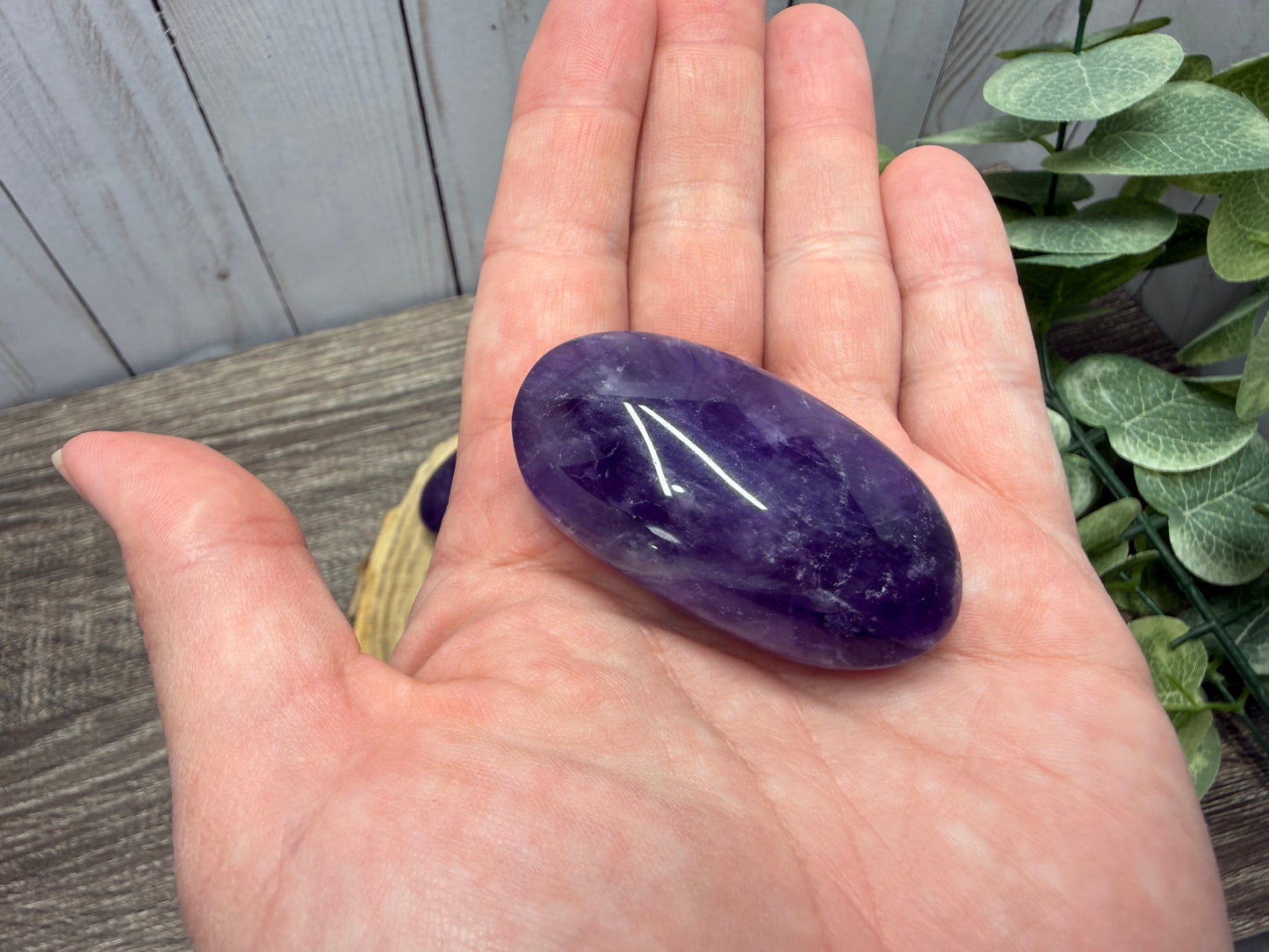 Chevron Amethyst Palm Stone