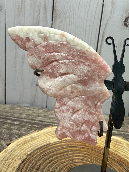 Butterfly Wings on Stand - Pink Opal