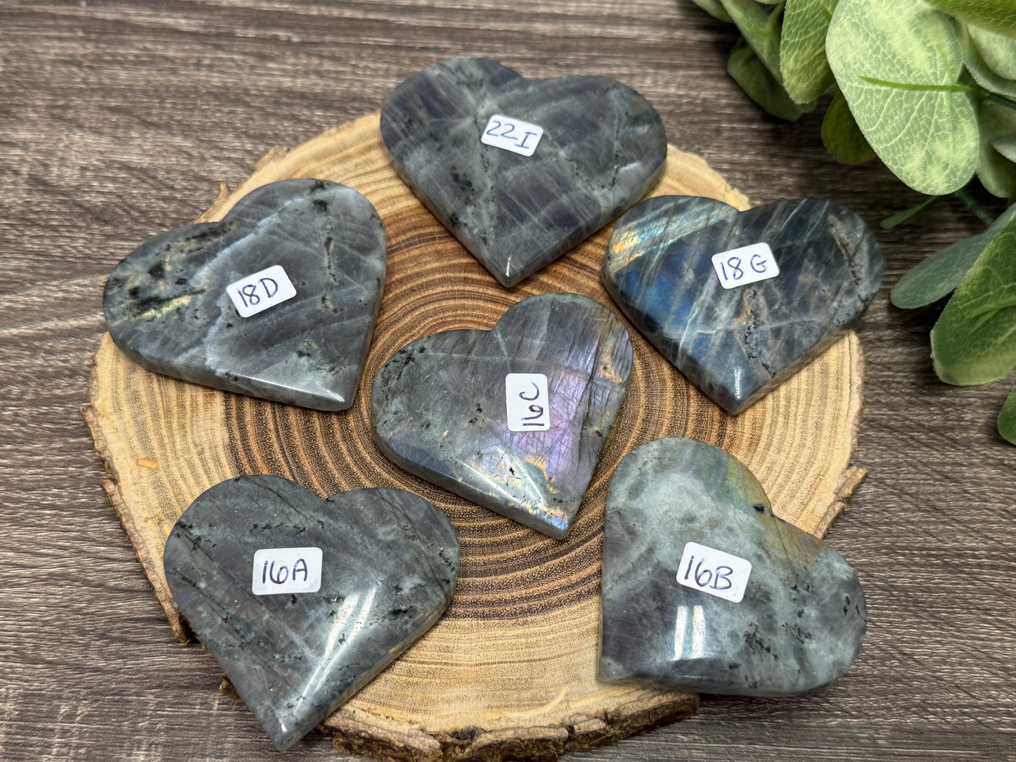 Labradorite Hearts