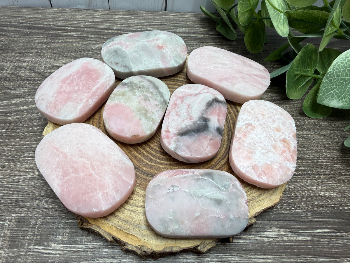 Pink Opal Palm Stones