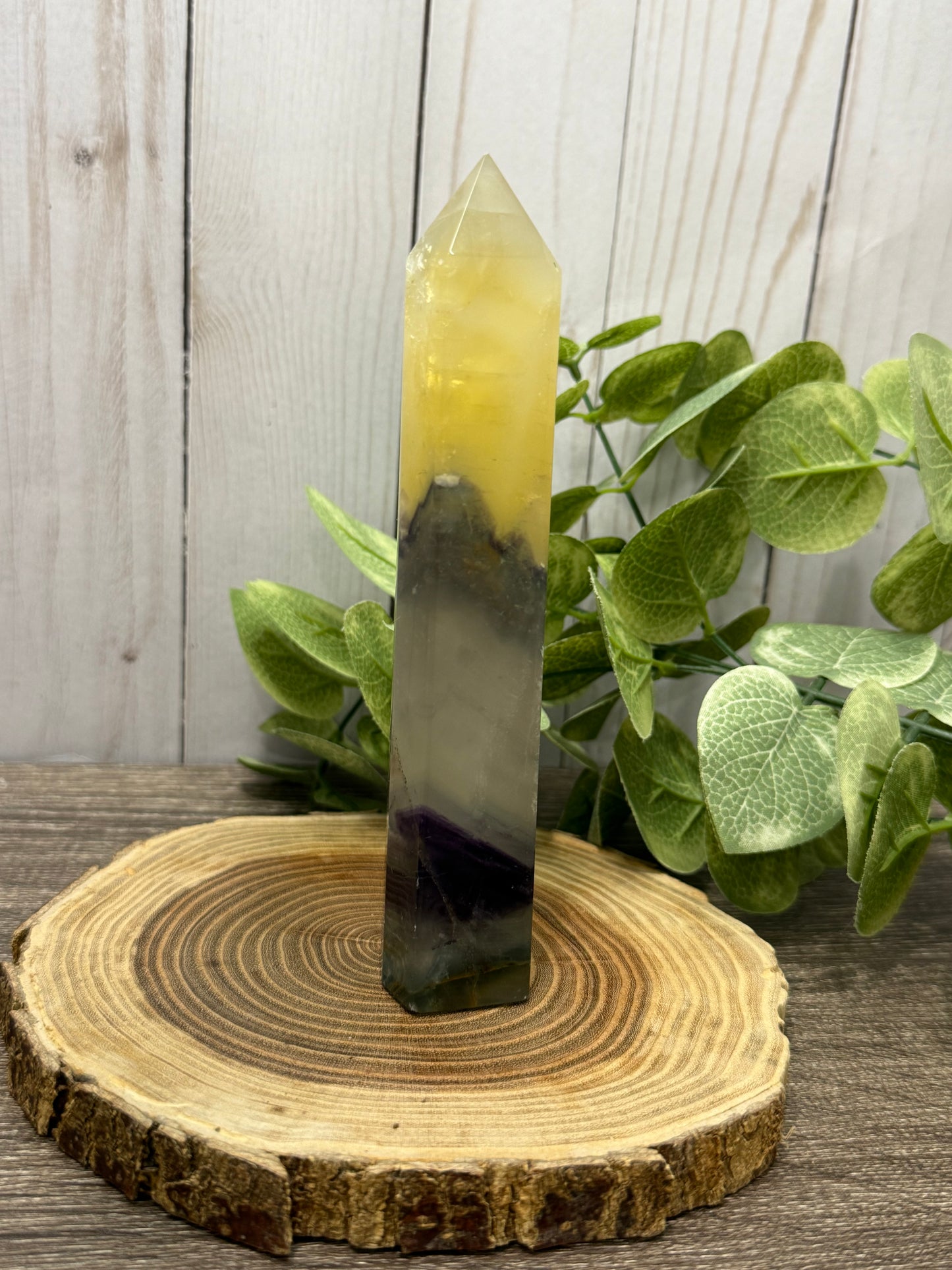 Fluorite Towers Larger - Yellow and Purple