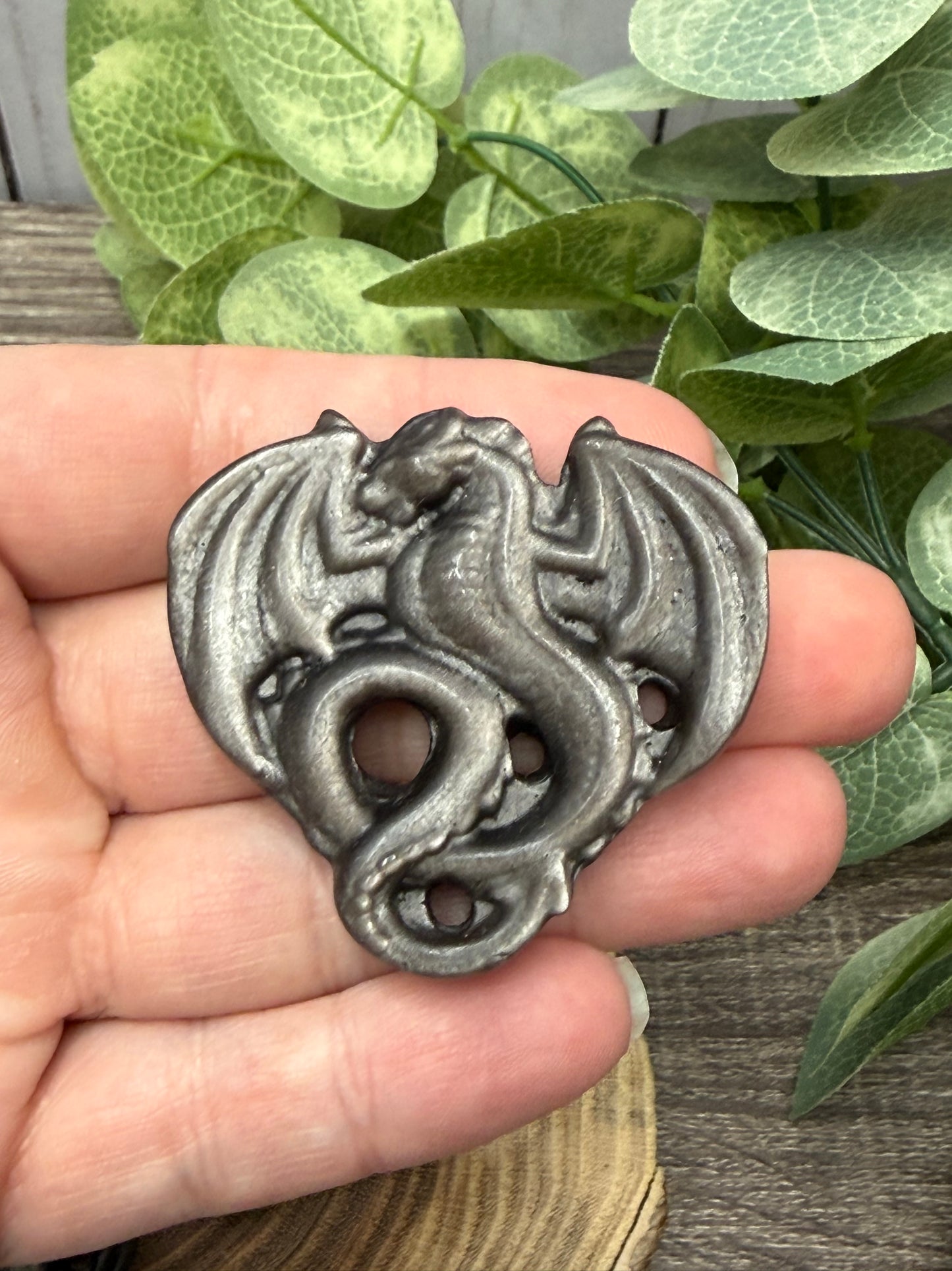 Dragon Carvings - Gold Sheen and Silver Sheen Obsidian