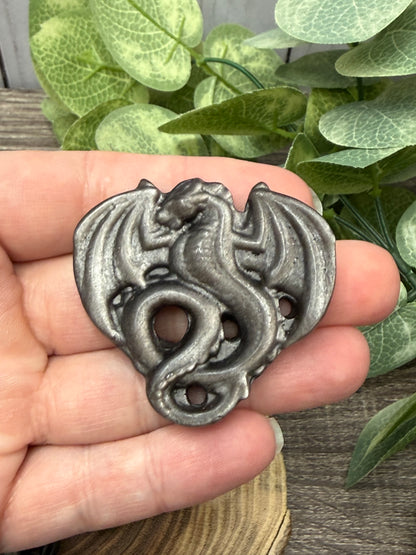 Dragon Carvings - Gold Sheen and Silver Sheen Obsidian
