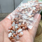 Pink Agate Crystal Chip Bag