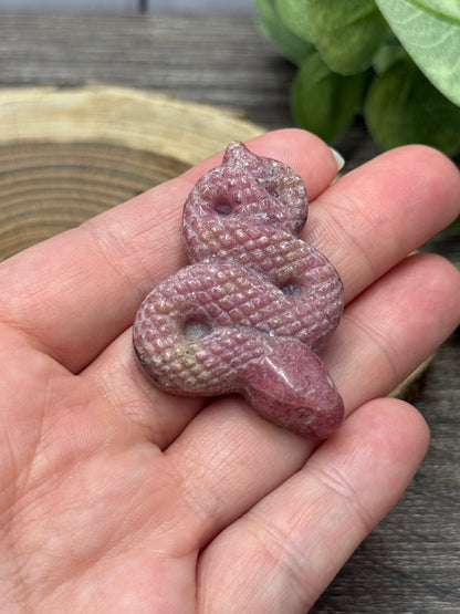 Snakes - Rhodonite and chevron amethyst