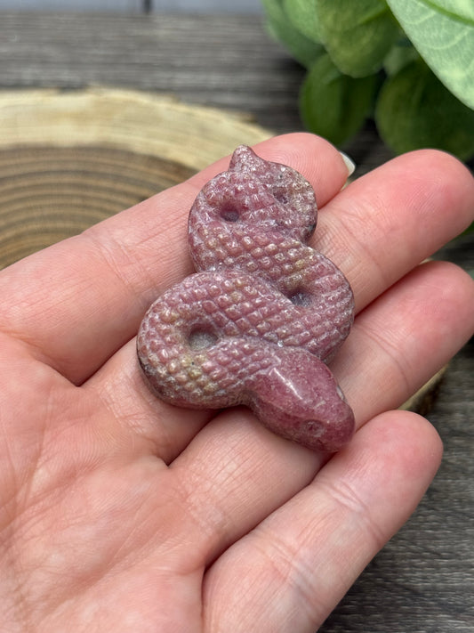 Snakes - Rhodonite and chevron amethyst