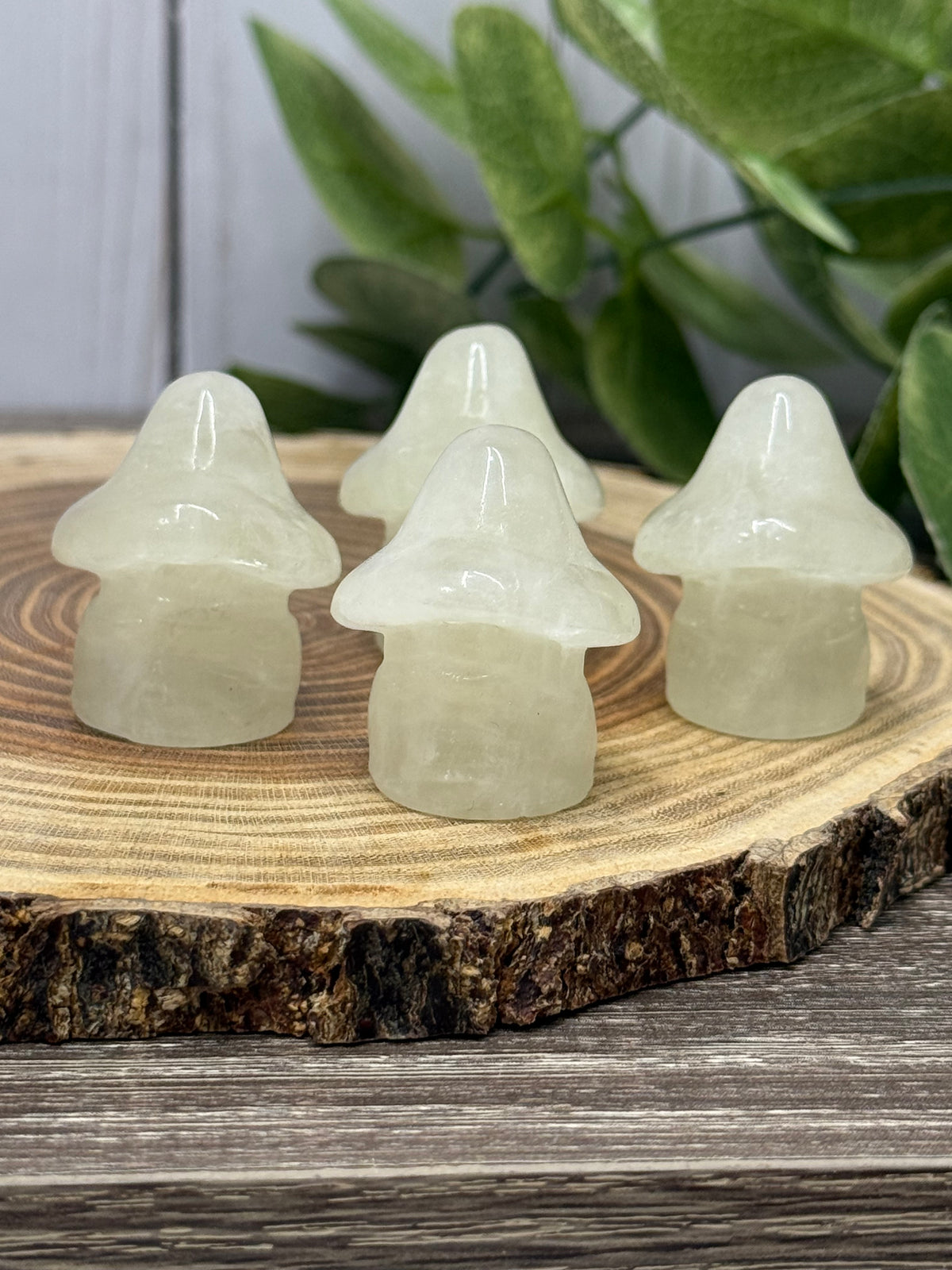 Crystal Ghost Carving With Mushroom Hat