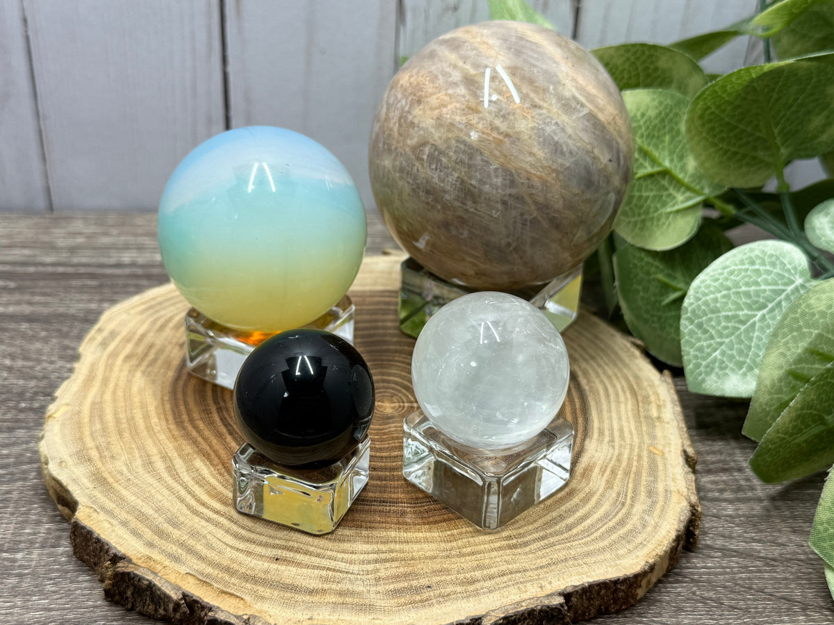 Square Acrylic Sphere Stands (Variety of sizes)