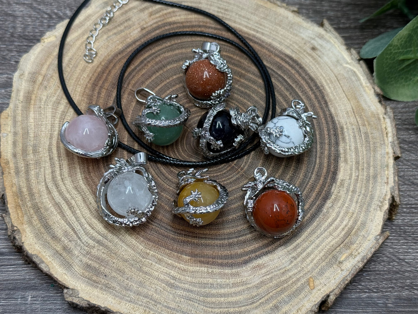 Dragon Wrapped Sphere Pendant