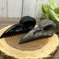 Obsidian & Yooperlite Bird Skulls/Head Carvings