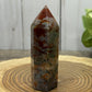 Moss Agate and Carnelian Mixed Tower