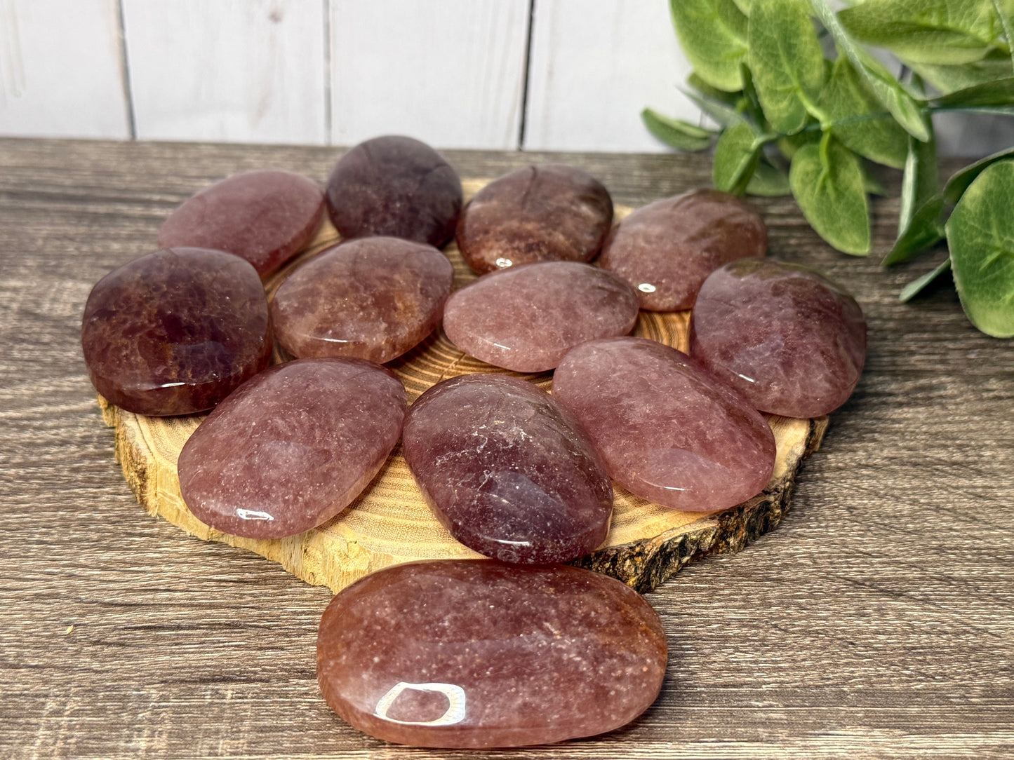 Strawberry Quartz Palm Stone