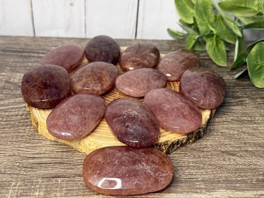 Strawberry Quartz Palm Stone