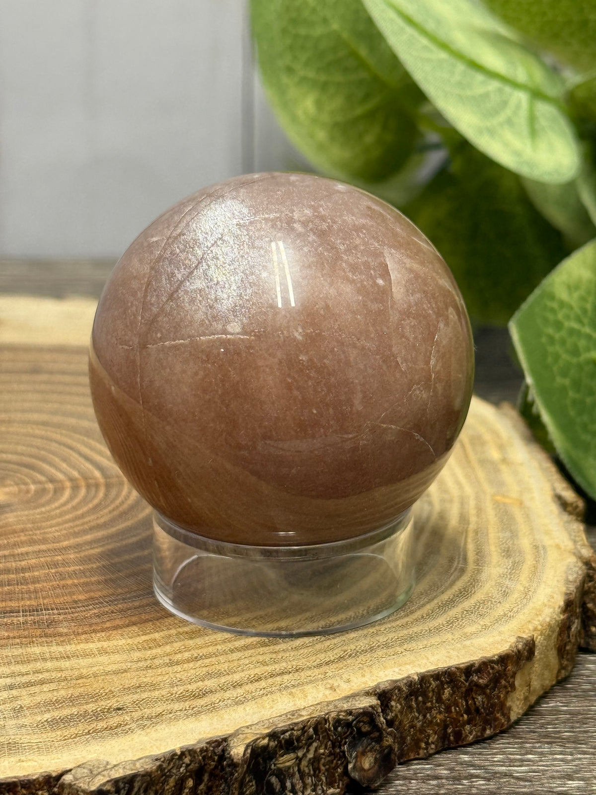 Peach Moonstone Spheres