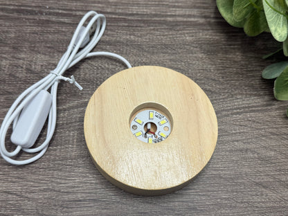 Wooden Light Up Sphere Stand