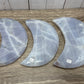 Blue Rose Quartz Large Moons (no stands)