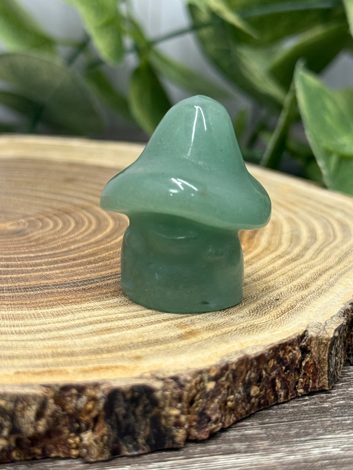 Crystal Ghost Carving With Mushroom Hat
