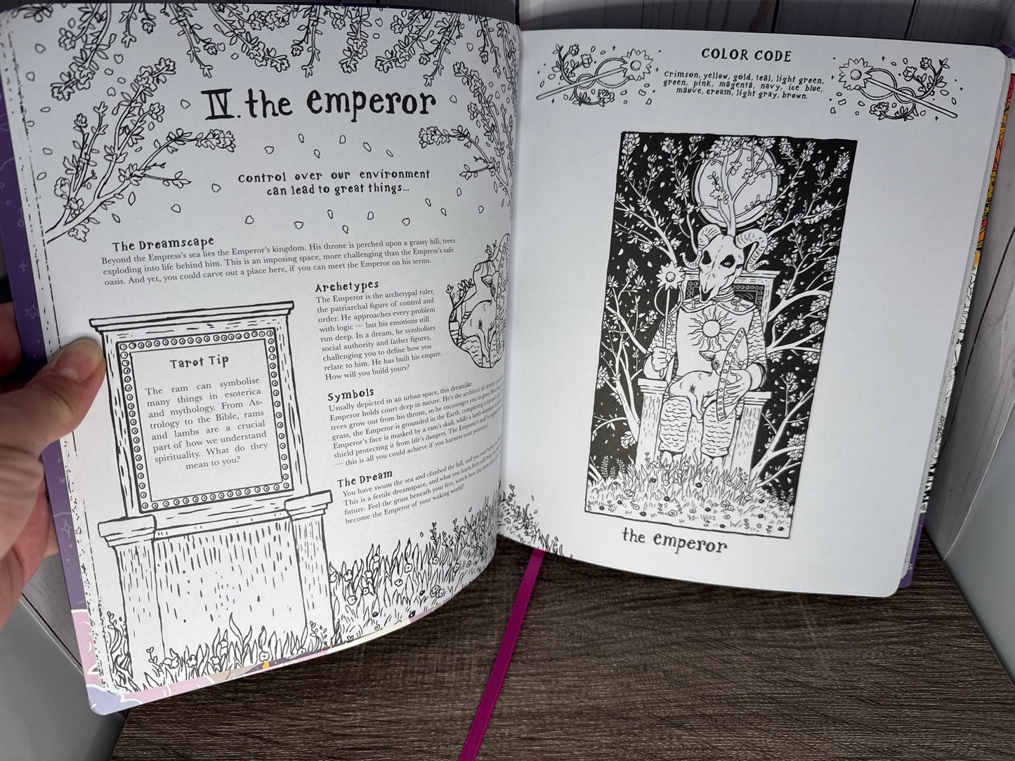 the Cosmic Slumber tarot coloring book