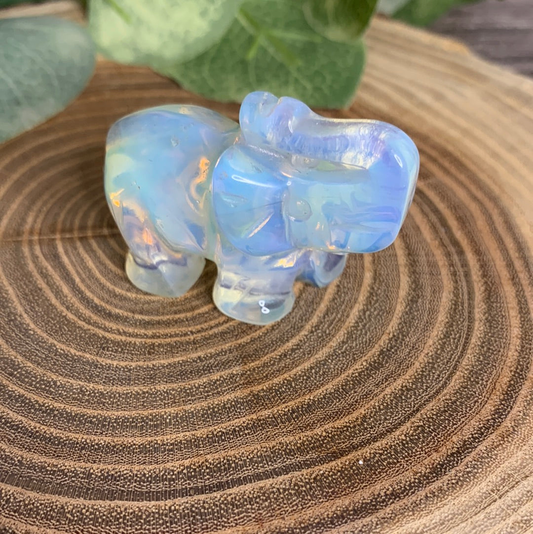 Elephant Crystal Carving - Small