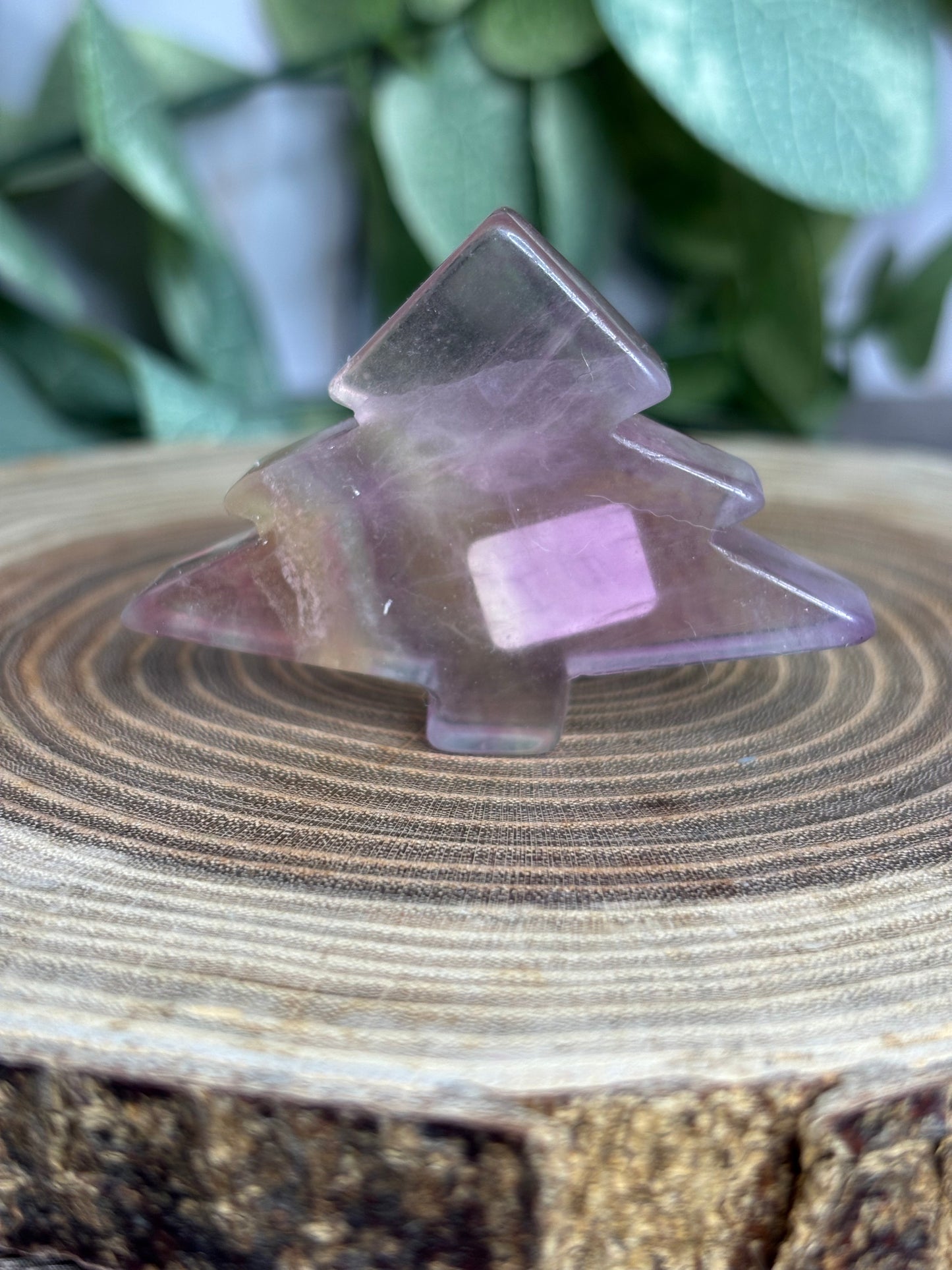 Christmas Tree Crystal Carving (Fluorite)