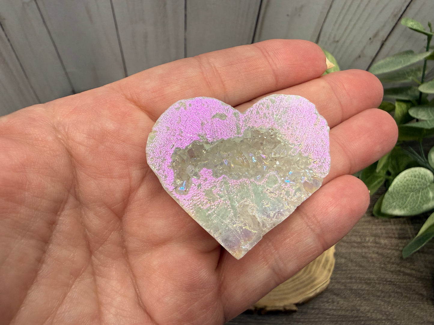 Druzy Geode Agate Hearts