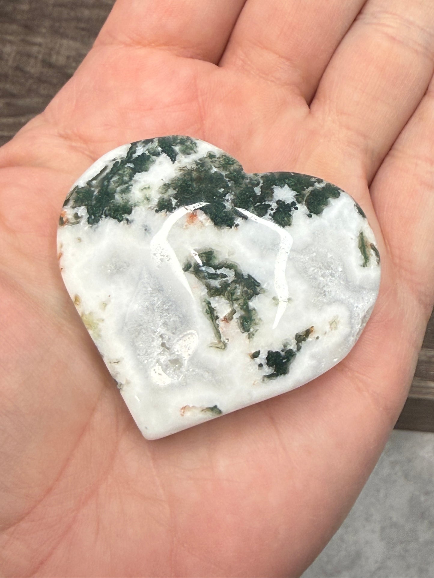 Moss Agate Hearts