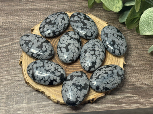 Snowflake Obsidian Palm Stones