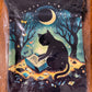 Card Deck or Crystal Pouch , Cat with Book