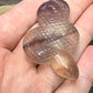 Snake Carving - Chevron Amethyst, Fluorite