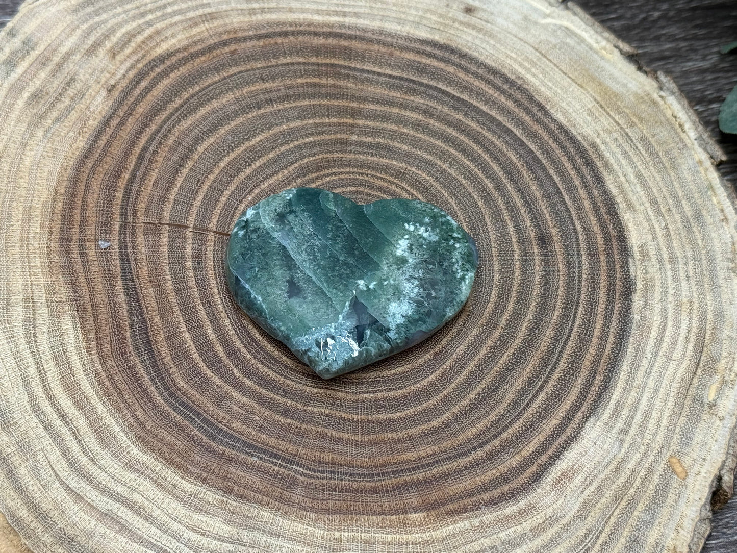 Moss Agate Hearts