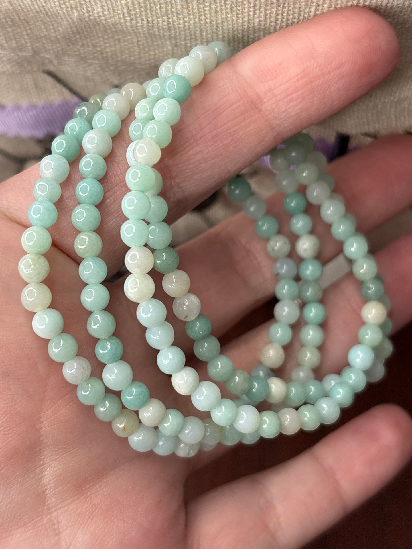 Amazonite - Bracelet 4 mm (lower quality)