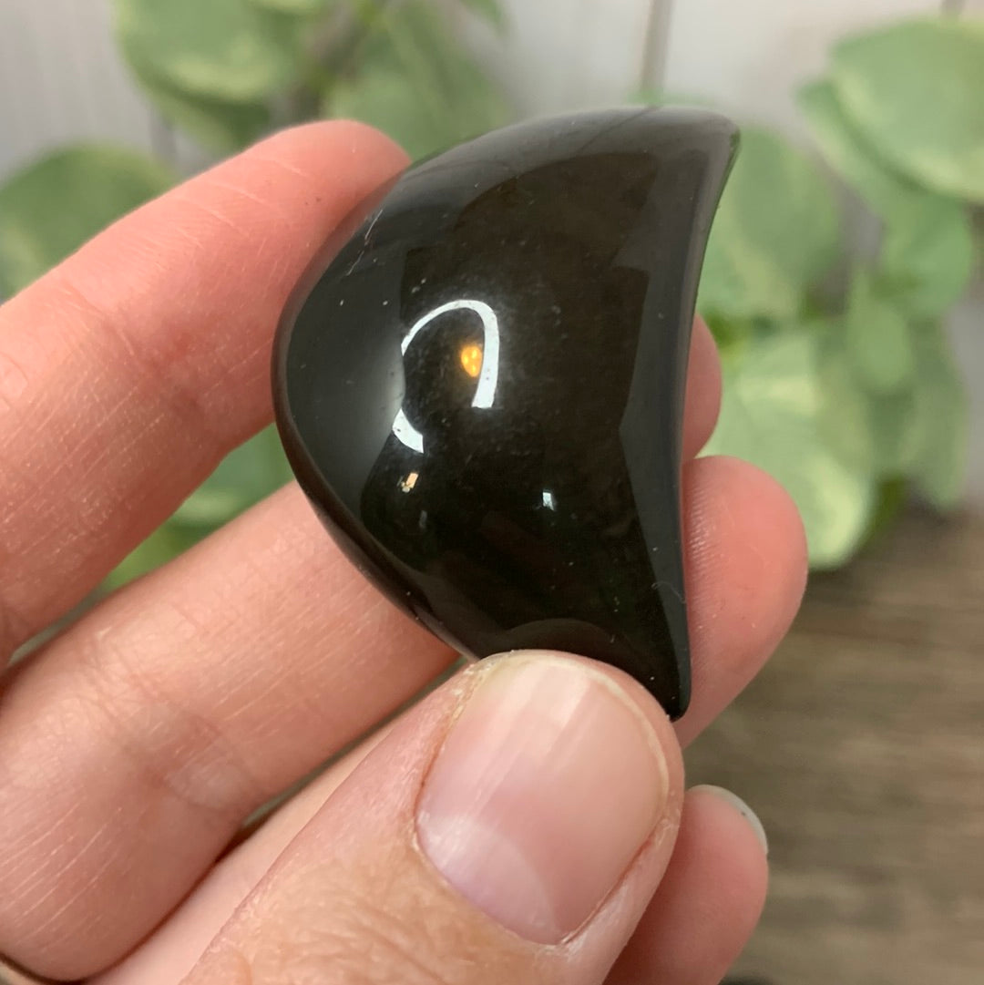 Moon Carvings - Rainbow Obsidian